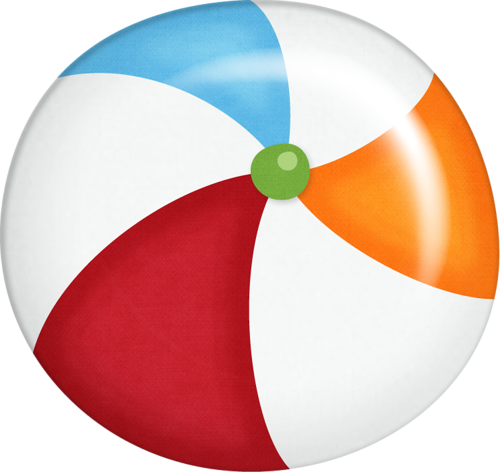 Ball Clipart Party - Pool Party Ball Clipart (500x472), Png Download