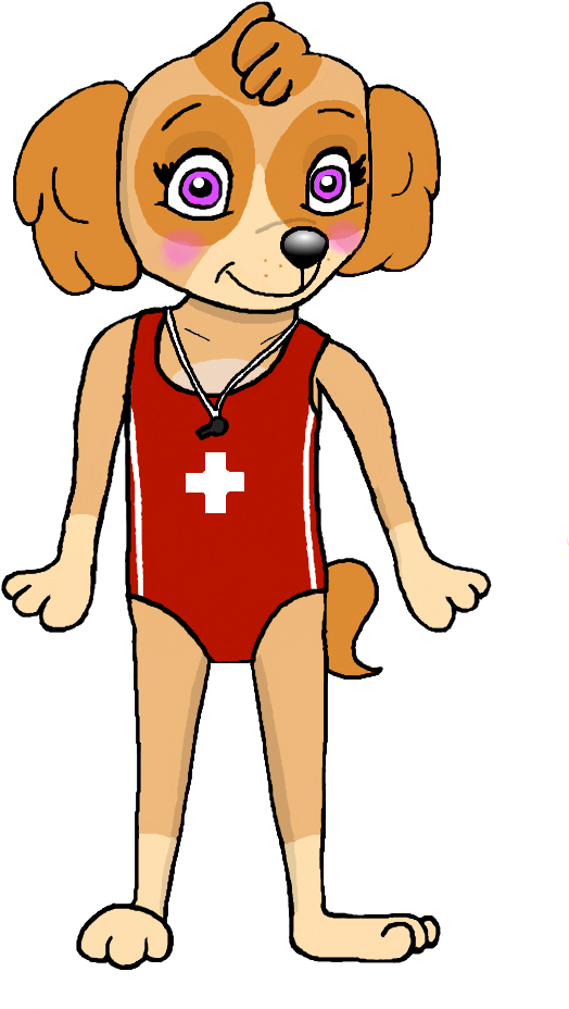 Skye The Lifeguard - Paw Patrol Skye Human (768x1024), Png Download