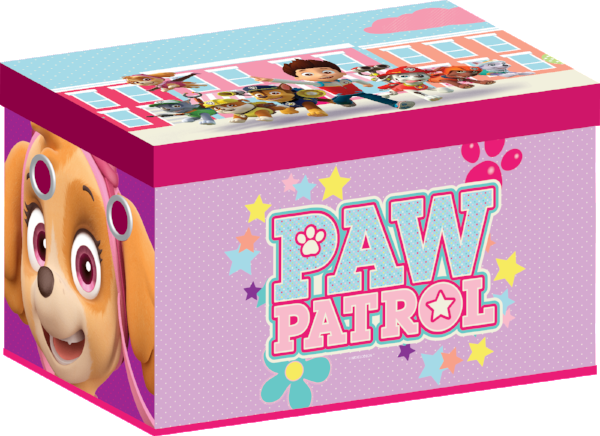 Paw Patrol Collapsible Toy Box - Diy Girls Paw Patrol Toy Box (600x436), Png Download
