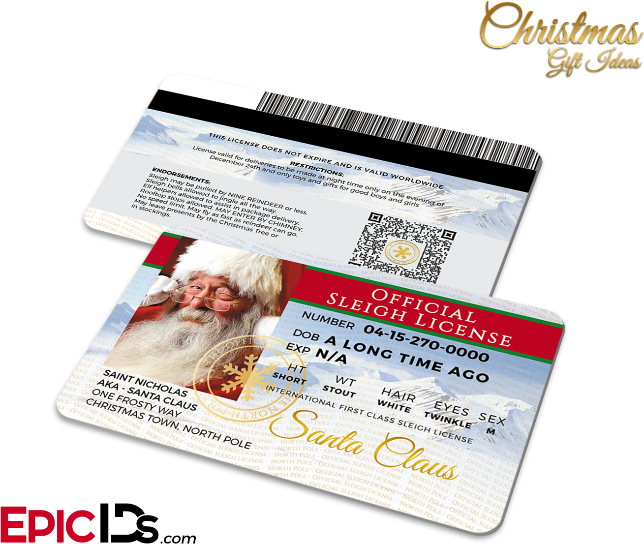 Santa Claus Official Sleigh License - Breakfast Club Inspired Brian Johnson Student Id (1417x1181), Png Download