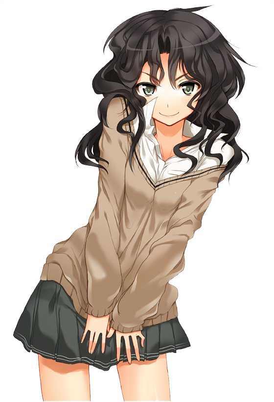 Download Hd Anime Girl With Wavy Hair Cute Black Anime Girl