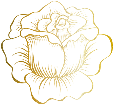 Kaz Creations Deco Gold Flower - Rose Images For Drawing (400x366), Png Download