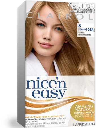 Gorgeous Ash Blonde Curly Hair Ideas On The Hair - Clairol Nice N Easy Permanent Hair Dye 8 Medium Blonde (450x450), Png Download