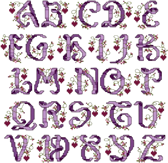 Writing Lines For Handwriting Practice Clip Art Commercial - Girl Cross Stitch Alphabet (570x554), Png Download