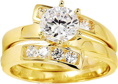 Cz Gold Rings Png (400x400), Png Download
