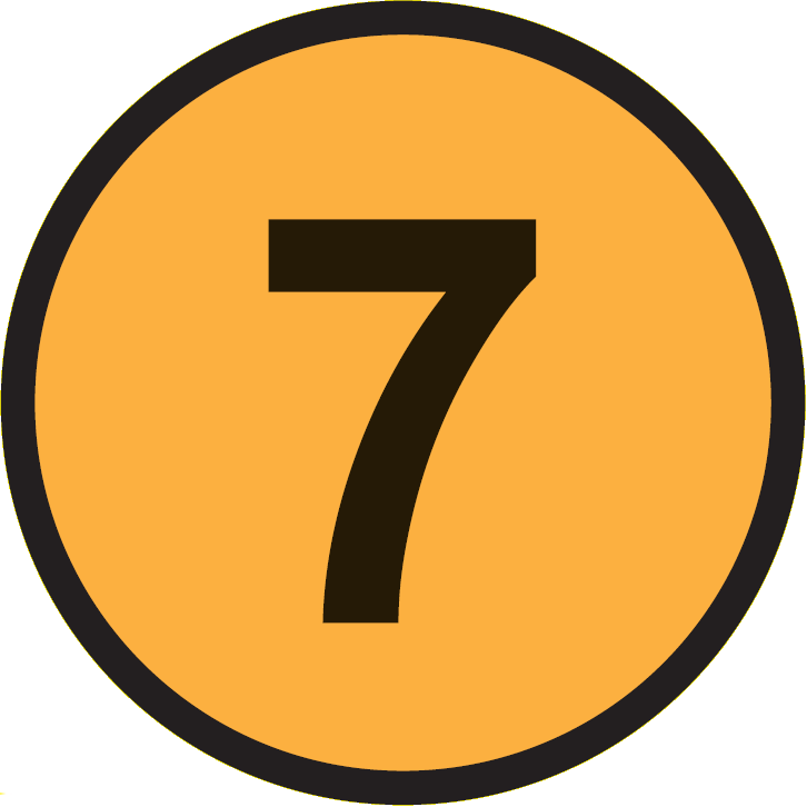 Vet 7 Circle - Number 7 In A Circle (726x726), Png Download