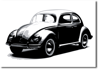 Vw Beetle Pop Art - Volkswagen Beetle (370x340), Png Download