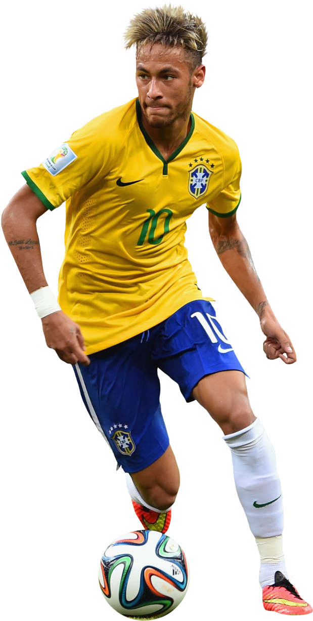 Soccer Player Vector Free Download - Neymar Brazil 2018 Png (521x1024), Png Download