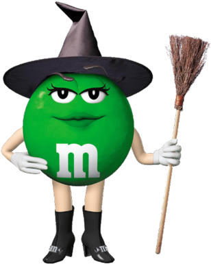 Mms Witch Psd87860 - M & M Halloween (334x400), Png Download
