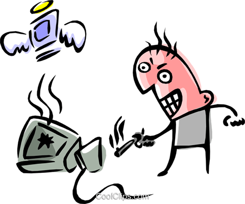 Angry Man On Phone Royalty Free Vector Clip Art Illustration - Human (480x399), Png Download