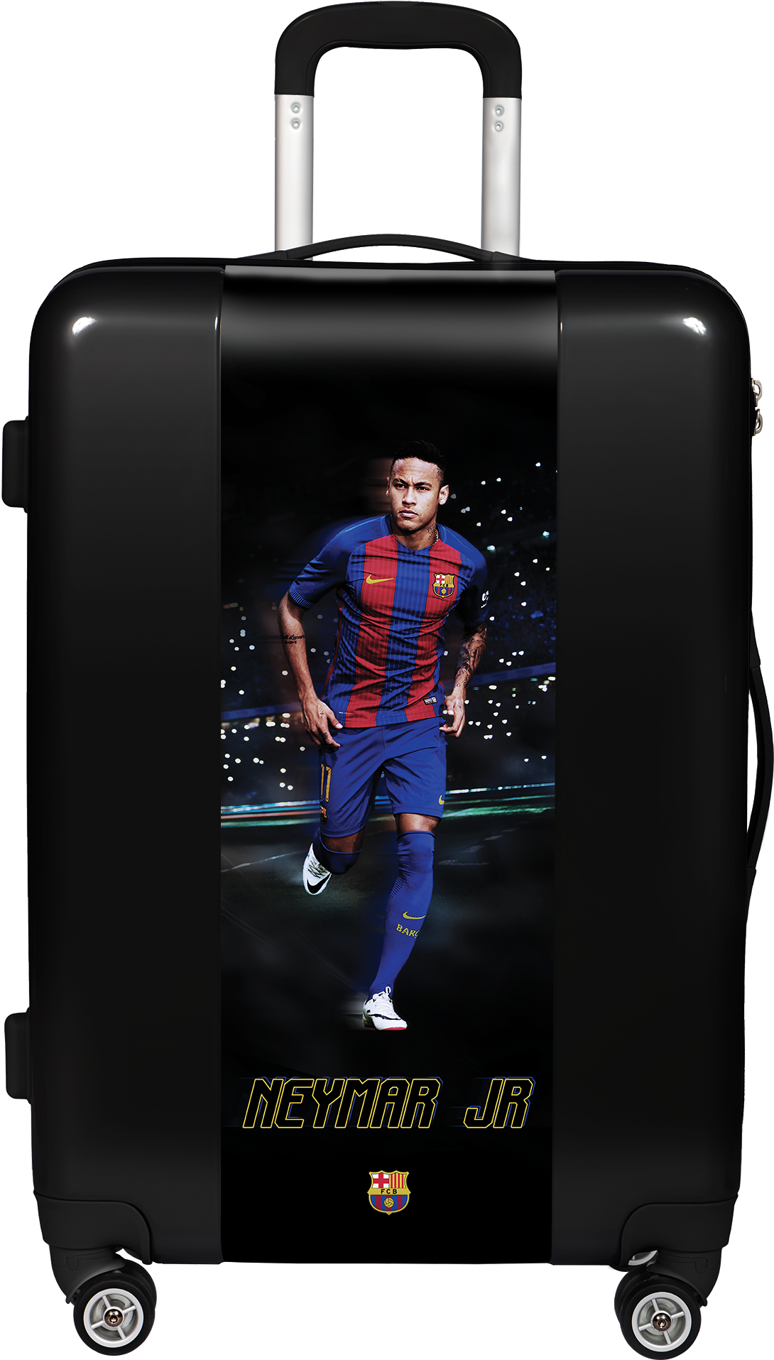 Ugobags Fcb Gold Shield 26.5" Hardside Spinner - Black (1100x1920), Png Download