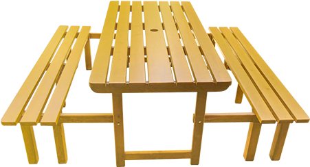 Picnic Bench - Pallet Furniture Png (500x293), Png Download