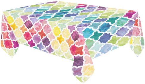 Watercolor Pattern Cotton Linen Tablecloth 60"x - Watercolor Painting (500x500), Png Download