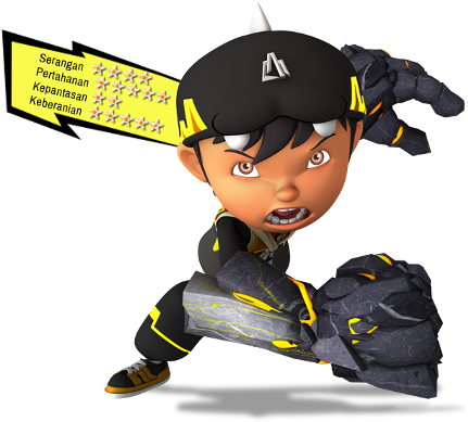 458px-boboiboy Tanah V2 - Boboiboy Quake (458x479), Png Download
