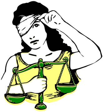 Lady Liberty Clipart - Lady Justice Blindfold Removed (353x500), Png Download