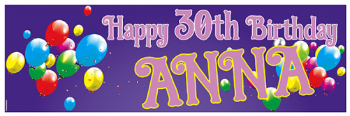 30th Birthday - 30th Birthday Banners Samples (500x500), Png Download
