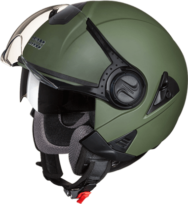 Studds Downtown Open Matt Military Green - Motorcycle Helmet (420x420), Png Download