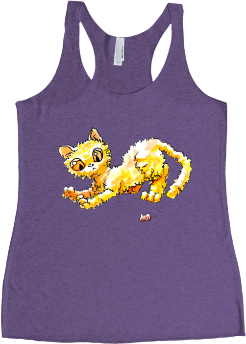 Cat & Mouse Racerback Tank Top - Top (852x762), Png Download