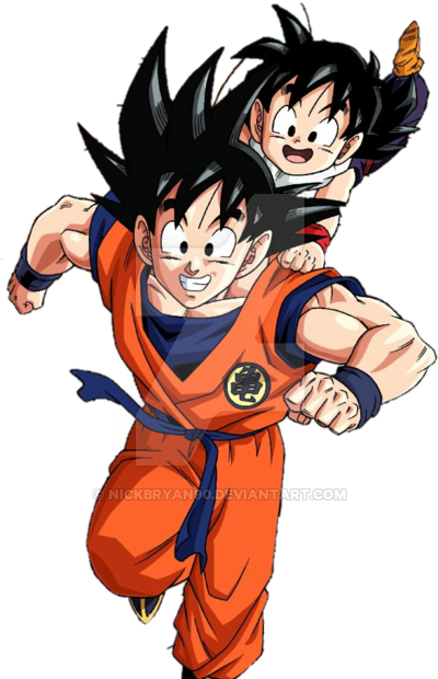 Goku Gohan - Goku And Gohan Deviantart (400x637), Png Download