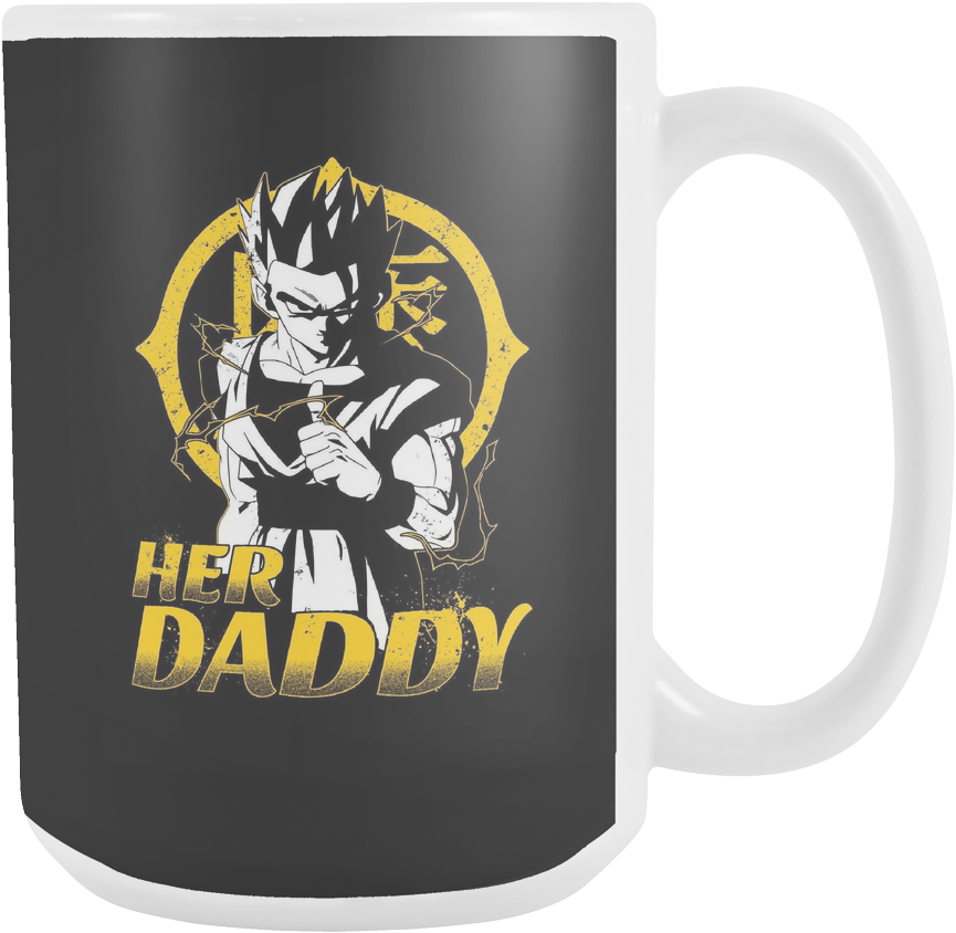 Super Saiyan Gohan Dad 15oz Coffee Mug - Her Gohan Shirt (1024x1024), Png Download