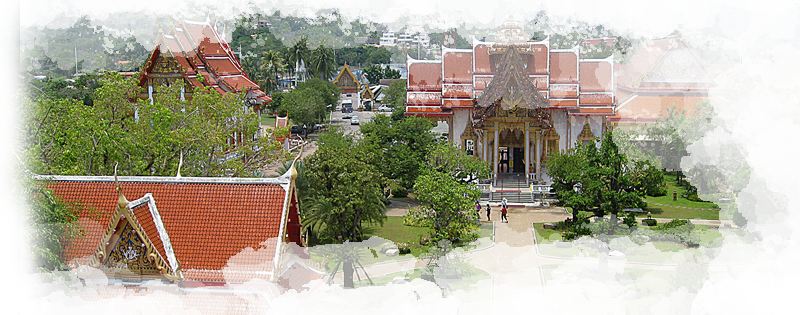 Old Phuket - Wat Chalong (800x315), Png Download