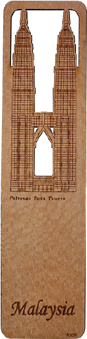 Wood Veneer Bookmarks - Petronas Towers (600x600), Png Download