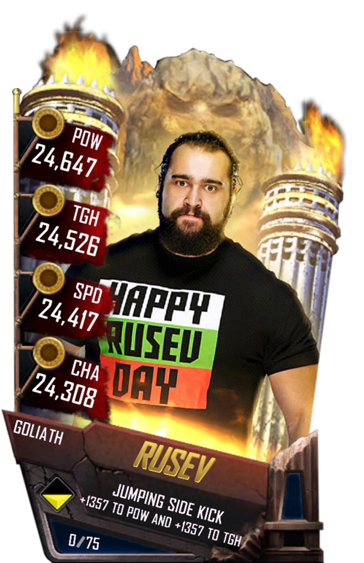 Rusev S4 20 Goliath - Wwe Supercard Goliath Cards (733x1158), Png Download