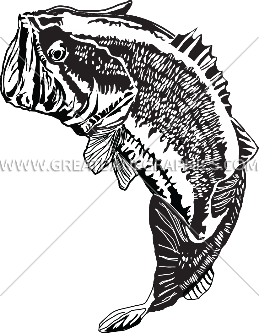 Large Mouth Bass Jumping (825x1060), Png Download