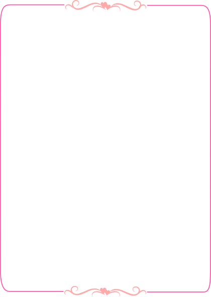 Red Heart Border (420x592), Png Download