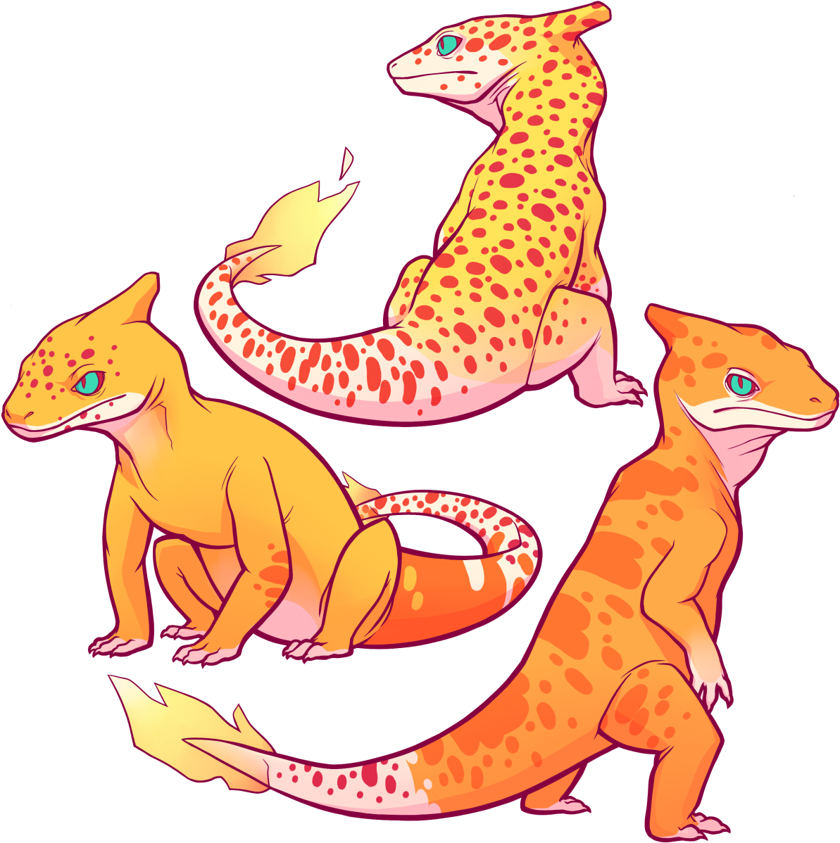 “ Charmeleon Morphs Guess This Means I'm Doing Wartortles - Charmander Leopard Gecko (1280x1280), Png Download