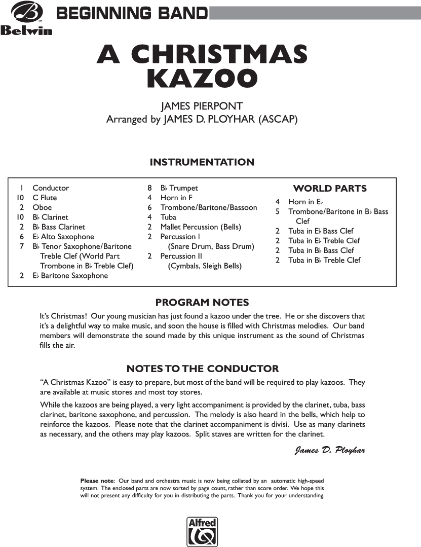 Christmas Kazoo Thumbnail Christmas Kazoo Thumbnail - Christmas Around The World Sheet Music (864x1152), Png Download