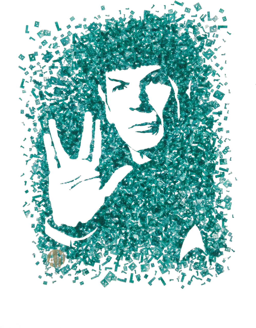 Svg Black And White Stock Dibujo Arte Otros Transparente - Spock (1000x1347), Png Download