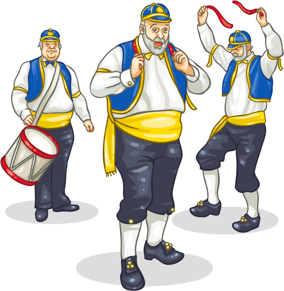 Morris Dancers - Cartoons Of Morris Dancers (1024x1024), Png Download