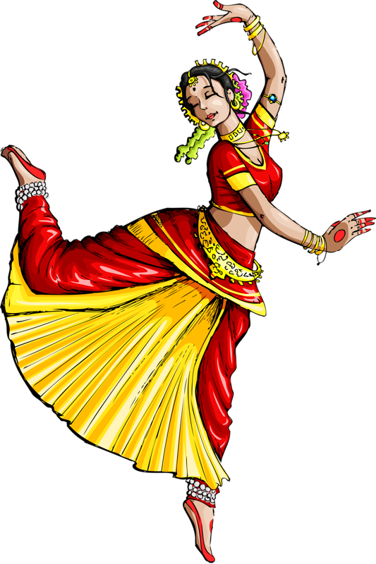 Dance In India Indian Classical Dance Drawing - Dances Of India Drawing (533x800), Png Download