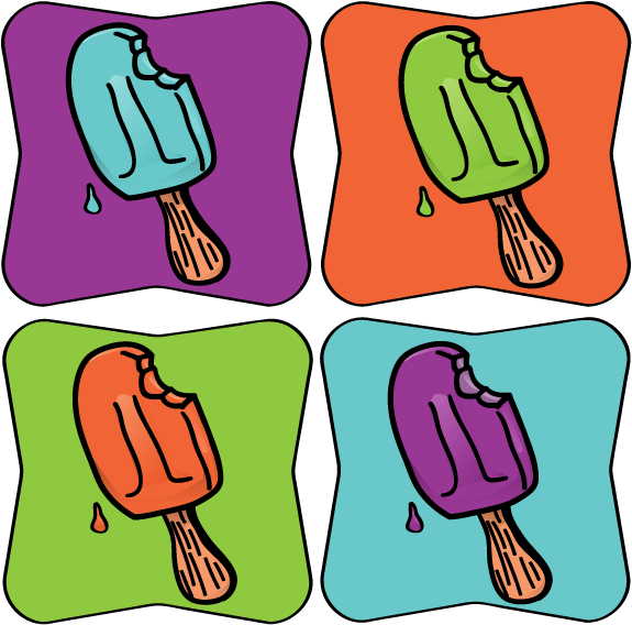 Popsicle Pop Art For The Summer By Talking Dog - Pop Art (600x600), Png Download