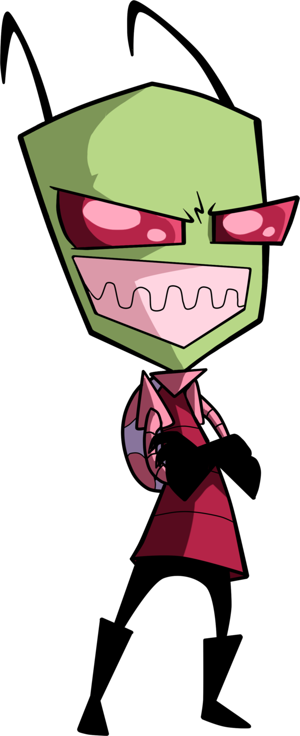 Svg Black And White Library Grin By Vengefulspirits - Invader Zim Evil Grinning (600x1473), Png Download