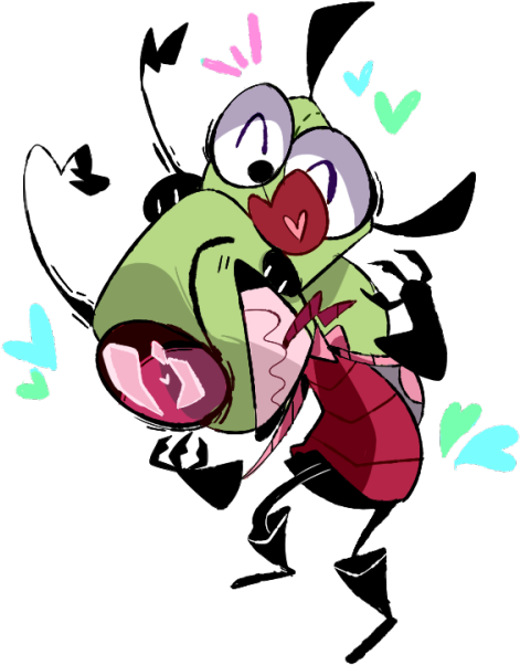 💚 💚 💚 💚 I Love You 💚 💚 💚 💚 [don't Tag As Kin/me] - Invader Zim (500x667), Png Download