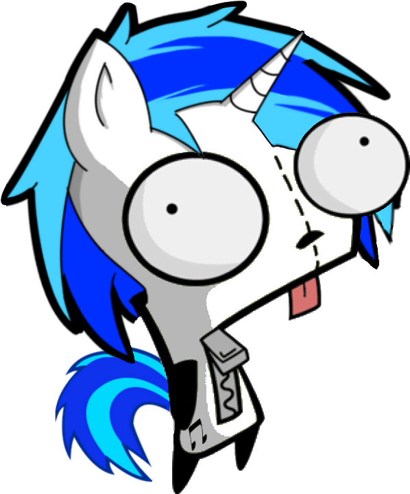 Dj Pon-3, Gir, Invader Zim, Safe, Vinyl Scratch - Super Gir Invader Zim (610x730), Png Download