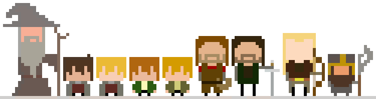 Banner Library Download Lord Of The Rings Shall Free - Lord Of The Rings Pixel Art (750x198), Png Download