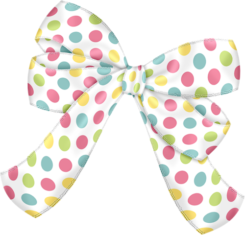 Bows ‿✿⁀○ Ribbon Clipart, Bow Wallpaper, Polka - Easter Bow Clipart (500x480), Png Download