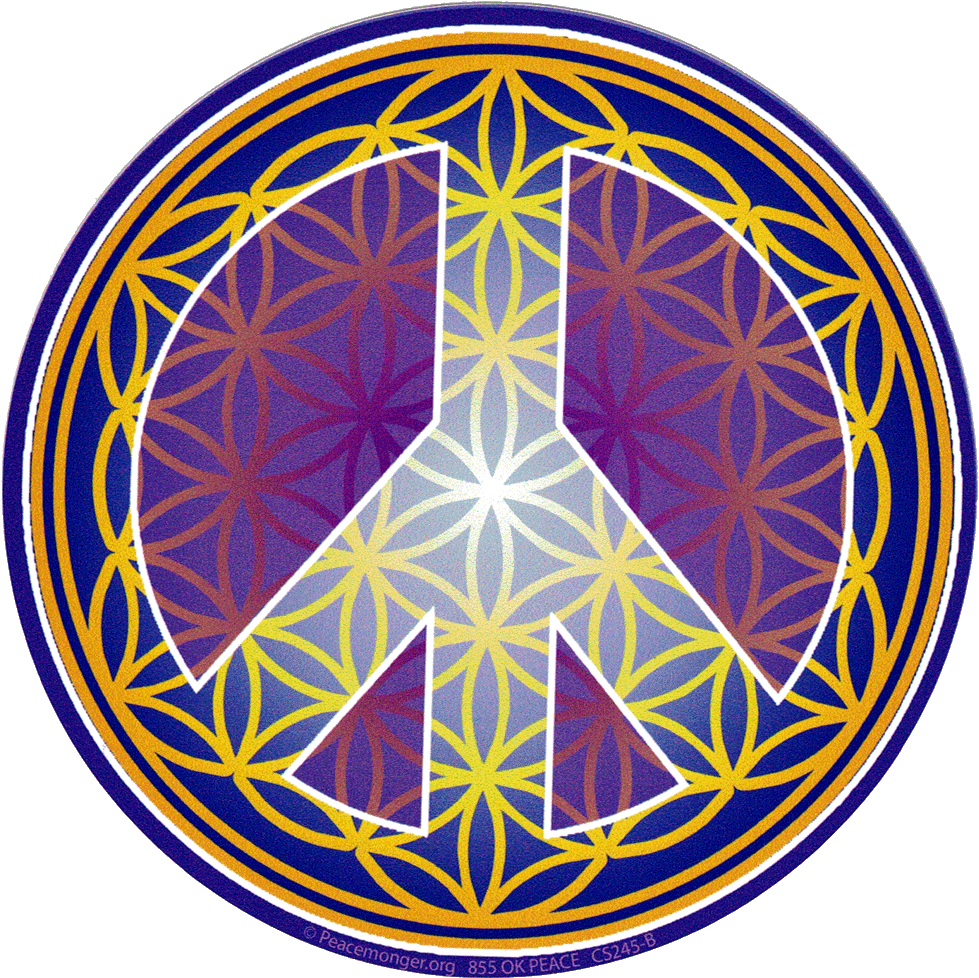 Flower Of Life Peace Symbol - Peace Flower Of Life (998x1000), Png Download