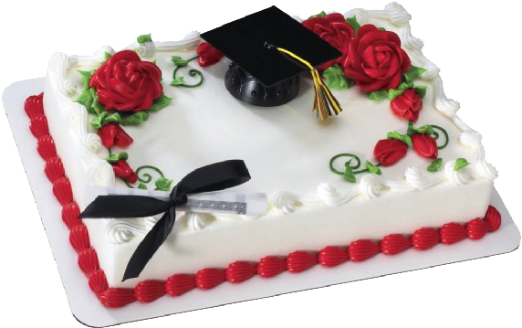 13066 - Decopac Black Graduation Cap With Tassel Decoset Cake (579x367), Png Download
