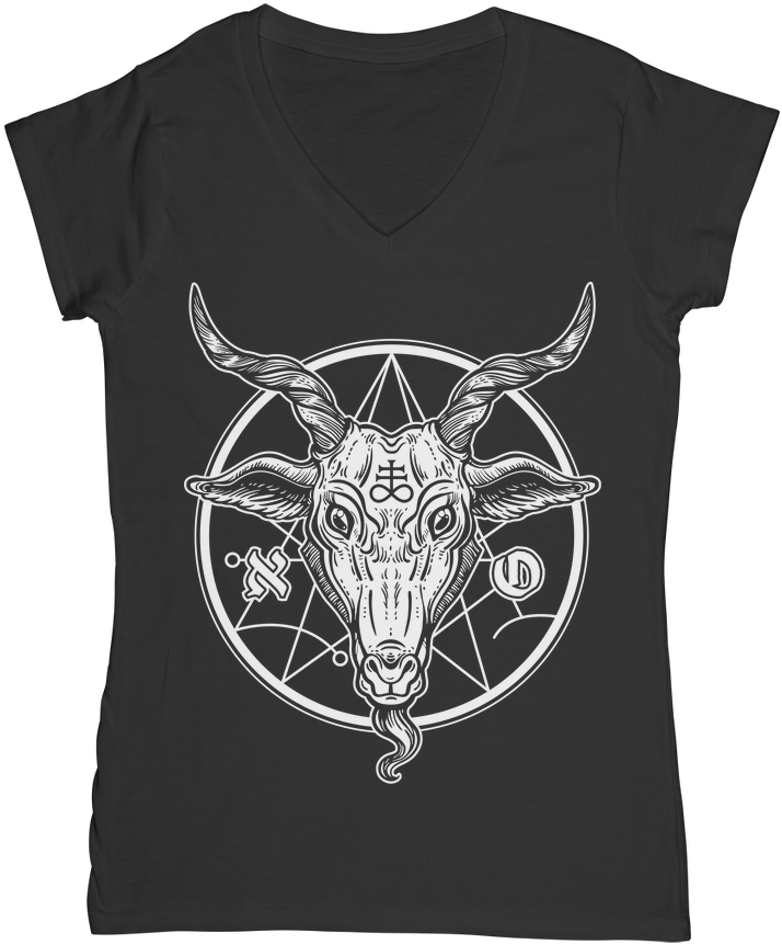 White Goat Head ﻿classic Women's V Neck T Shirt - Reptile (1024x1024), Png Download