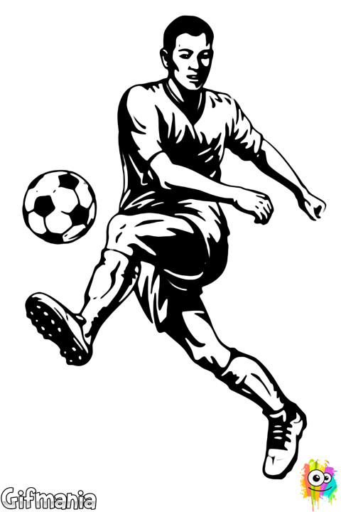 Soccer Player - Jugador De Futbol Dibujo (480x720), Png Download