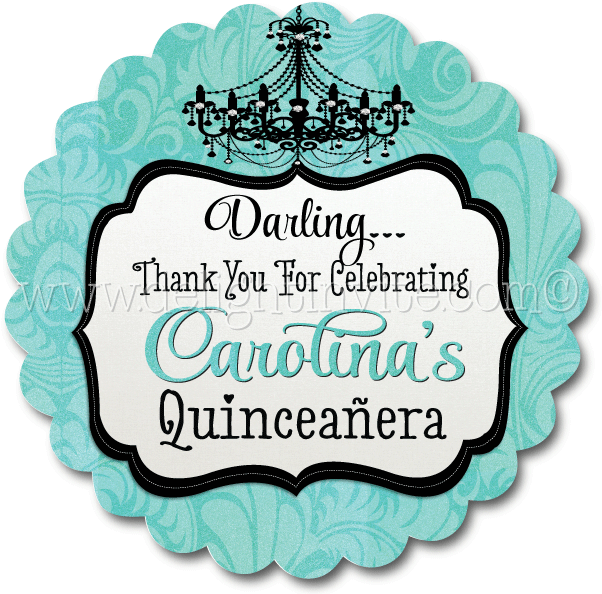 Breakfast At Tiffany's Quinceañera Favor Tags - Breakfast At Tiffany's Tag (612x612), Png Download