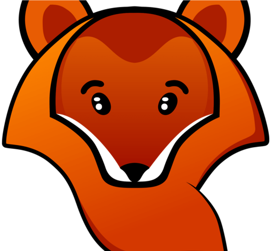 Red Fox Arctic Fox Cartoon Drawing Free Commercial - Cute Orange Fox Large Tote Bag, Adult Unisex, Natural, (1368x855), Png Download