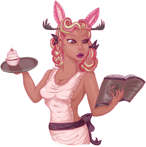Sunny Pinup - Cartoon (500x490), Png Download