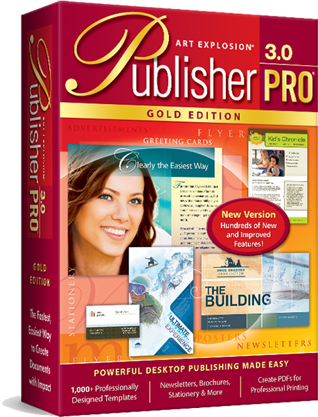 Art Explosion Publisher Pro Gold - Avanquest Art Explosion Publisher Pro Gold 3.0 - Desktop (615x600), Png Download