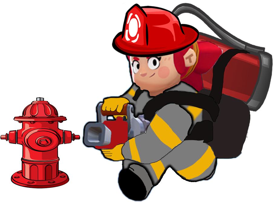 Pam Skin-firefighter - Pam Skin Brawl Stars (1080x669), Png Download