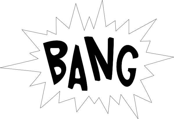 Bang Clip Art - Cartoon Bang Bang Png (600x412), Png Download